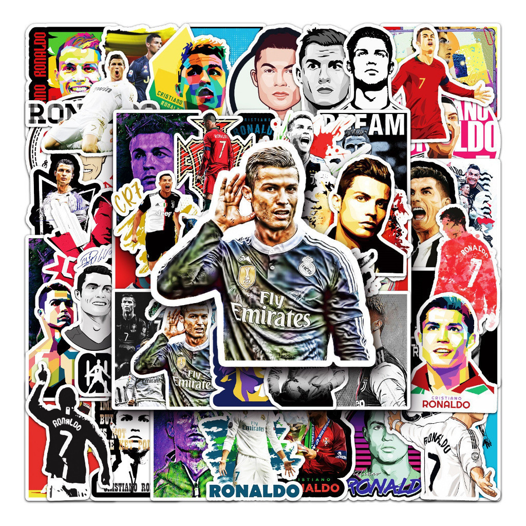 Jual Sticker Pack vinyl isi 50 - 100 pcs | anti air varian RONALDO ...