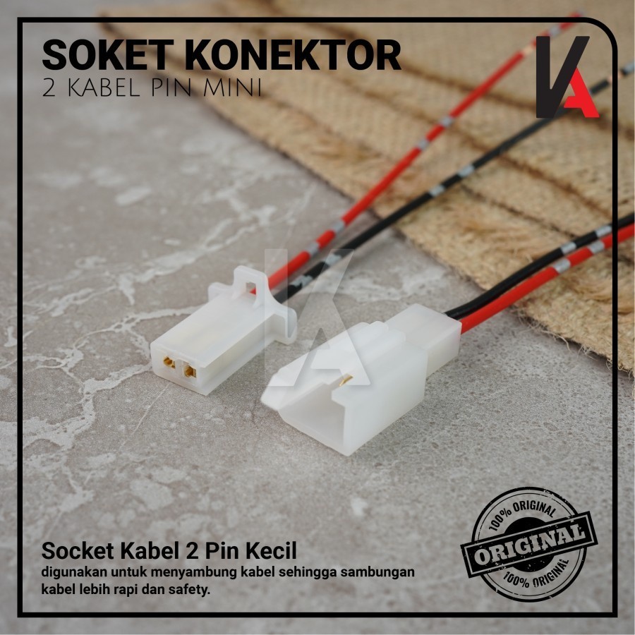 Jual [ KELFINMOTOR ] Soket Sambung 2 Pin Kecil / Mini Socket Kabel ...