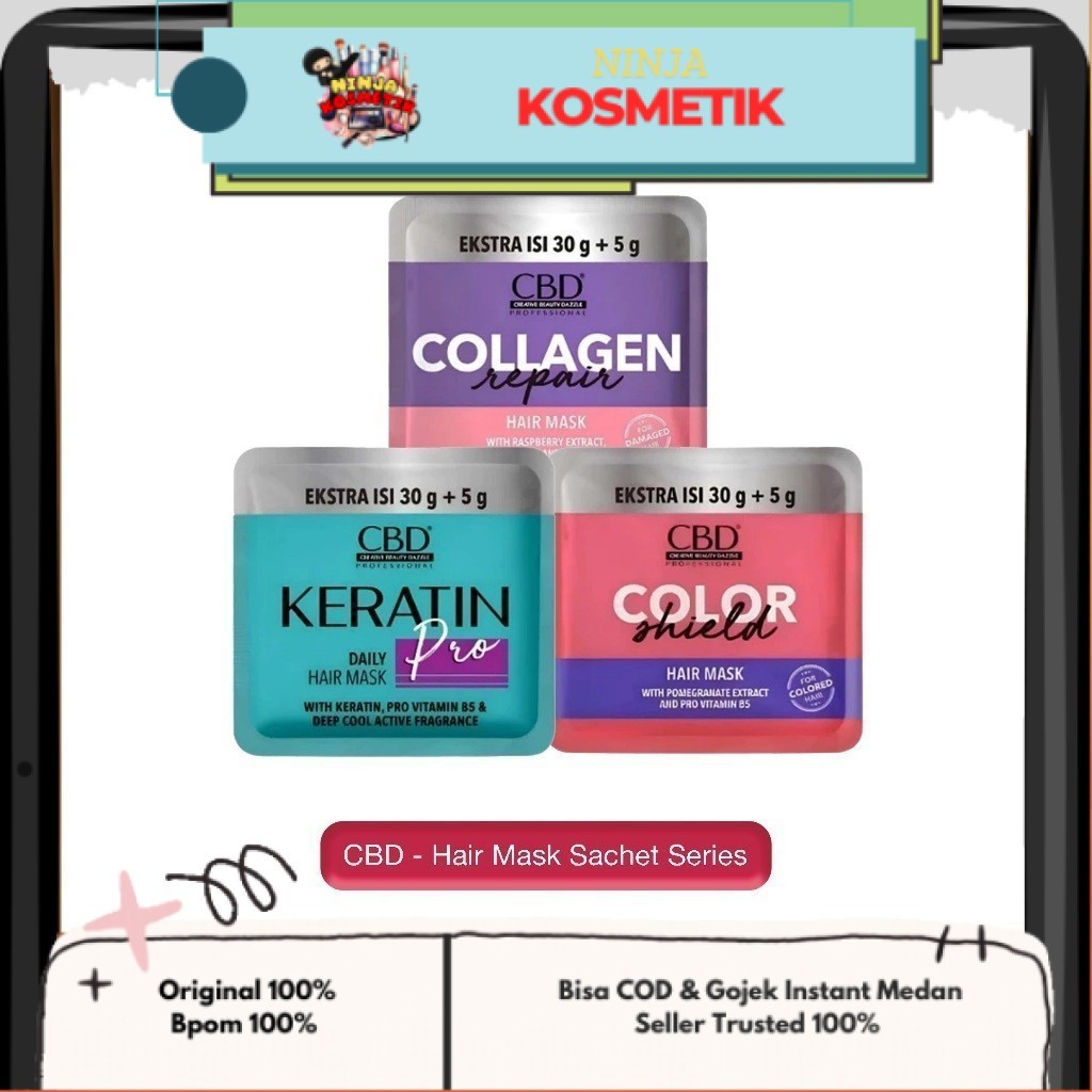 Jual CBD - HAIR MASK SACHET SERIES ( 35 g ) - Masker Rambut ...