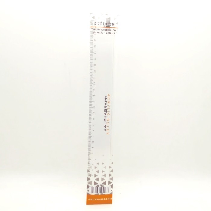 Jual Penggaris Acrylic Alphagraph 30CM / Ziegel Flat Ruler Alphagrah ...