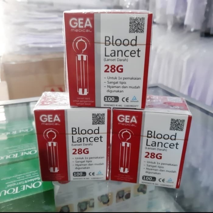 Jual Blood Lancet 21G 28G 30G Isi 100 Jarum Bekam Cek Gula Darah ONEMED ...