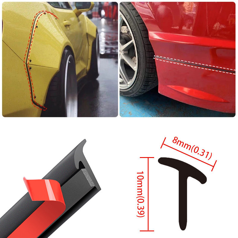 Jual Car Fender Flare Sealing Strip Universal Rubber Wheel Arch Trim T