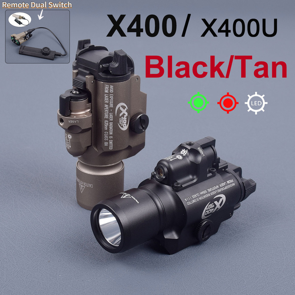 Jual Tactical Surefire X300 X400 X400U Ultra Red Green Laser Sight LED ...