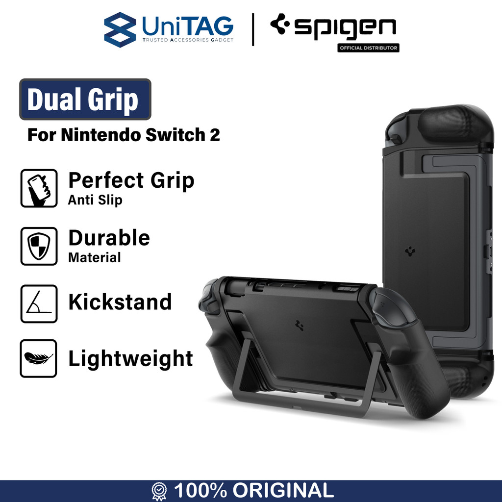 Jual Case Nintendo Switch 2 Spigen Dual Grip Stand Protective Dock ...