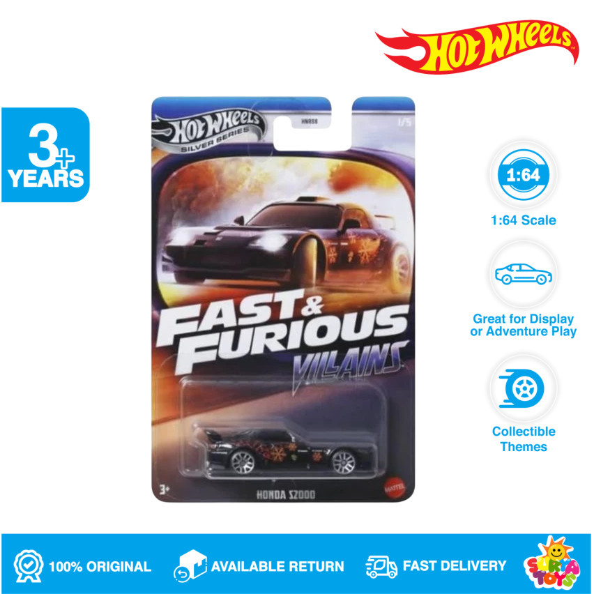Hot Wheels Fast & Furious Villains - Honda S2000 - Édition Limitée Silver Series - Boîte Neuf