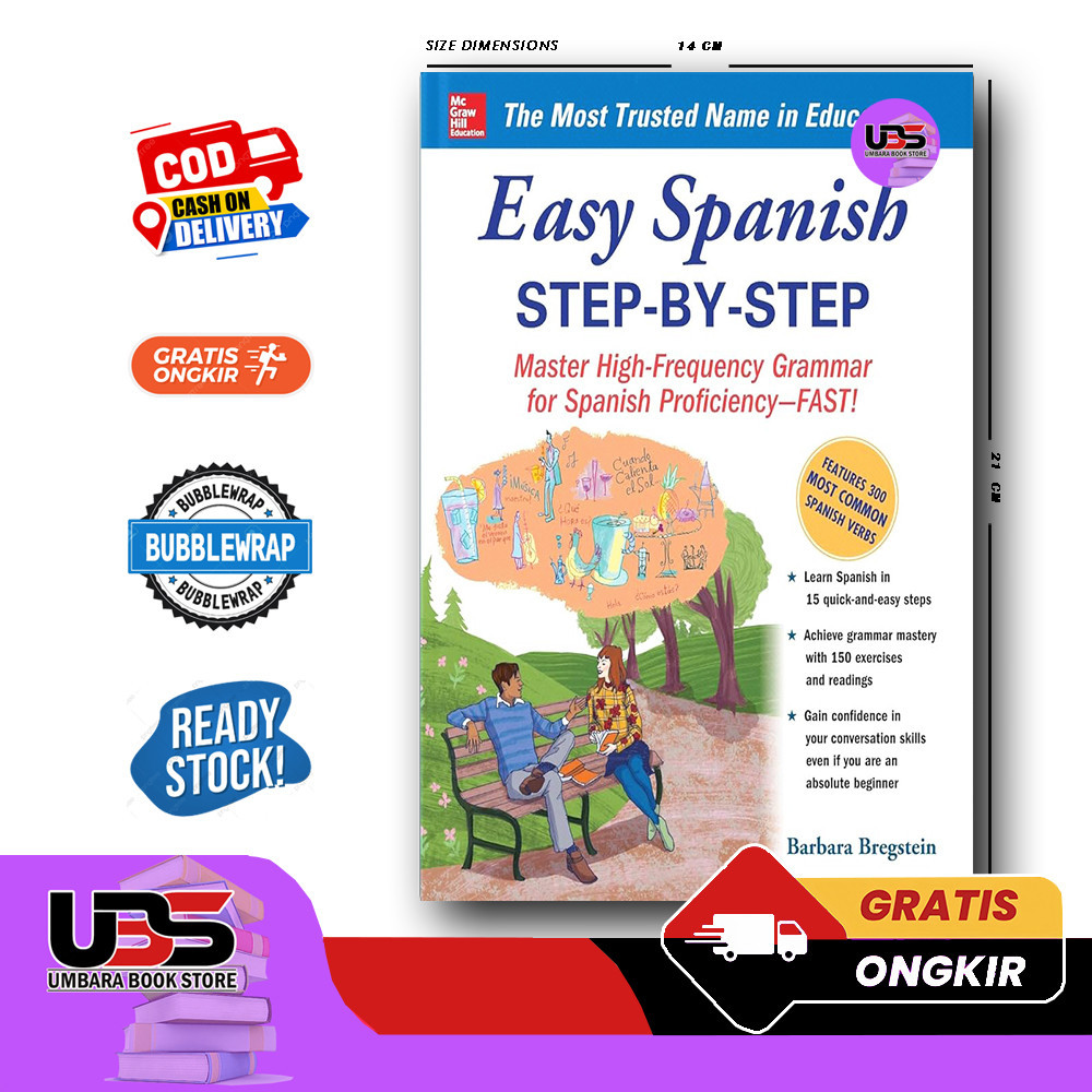 Jual easy spanish step by step barbara bregstein english shopee