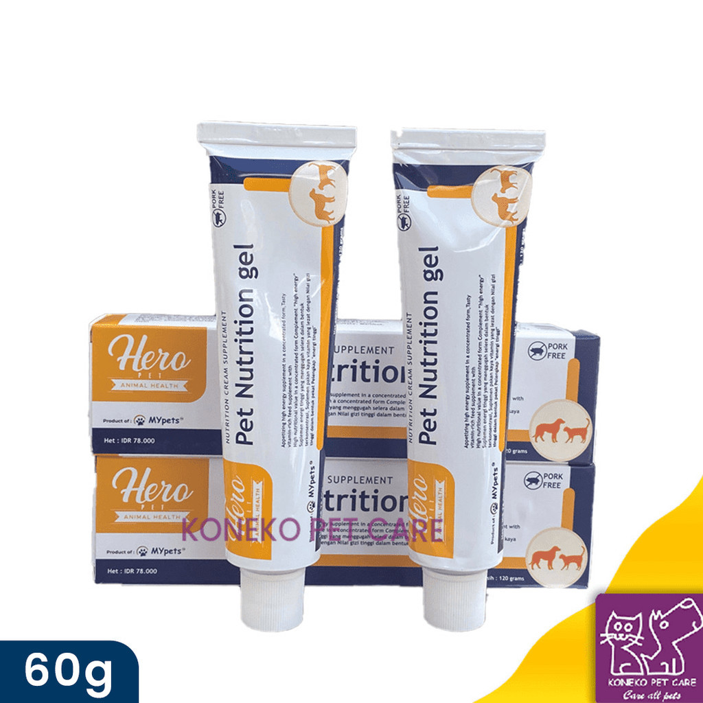 Jual HERO Pet Nutrition Gel Vitamin Kucing Anjing - 60g | Shopee Indonesia