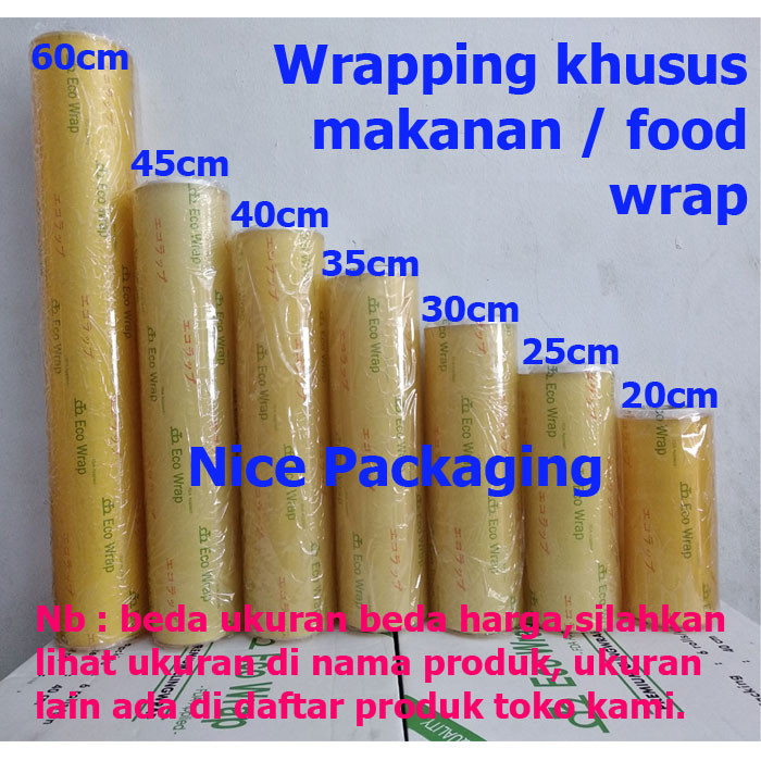 Jual Plastik wrapping makanan / food wrap uk 60cm | Shopee Indonesia