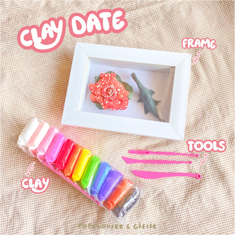 Jual Clay Date Set 3D Frame Pacar Teman Anak Hampers Hadiah Couple ...