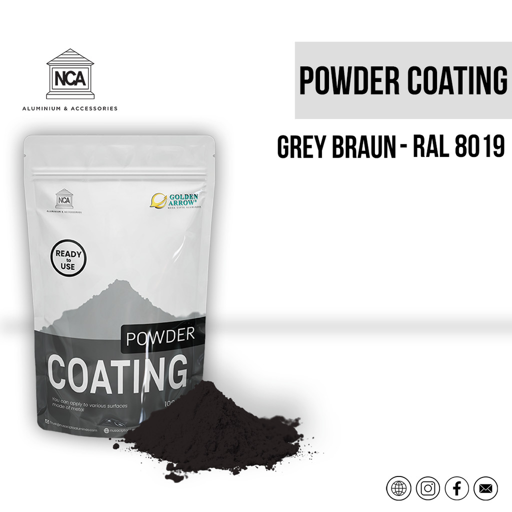 Jual POWDER COACTING PC GOLDEN ARROW - GREY BRAUN 1KG | Shopee Indonesia