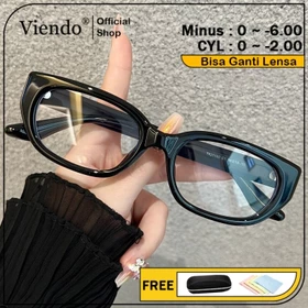Viendo Kacamata Photocromic Anti Blueray Minus Wanita Pria Frame Bluecromic Kaca Mata Optik