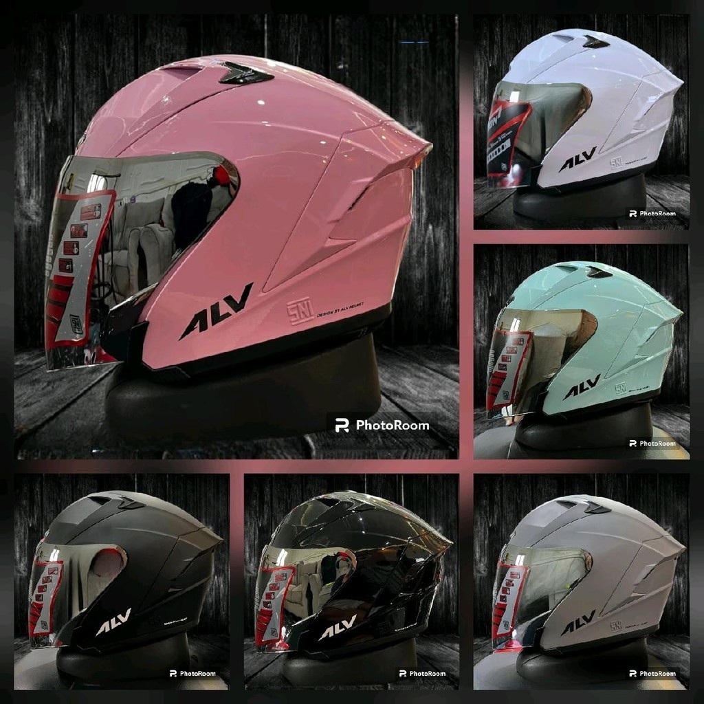 Jual ALV ULTRON HELM HALF FACE SINGLE VISOR STANDARD SNI VISOR SILVER ...