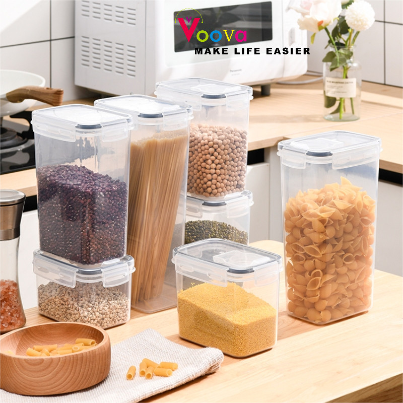 Jual VOOVA Fullset isi 7 Pcs Toples Makanan Transparan Serbaguna ...