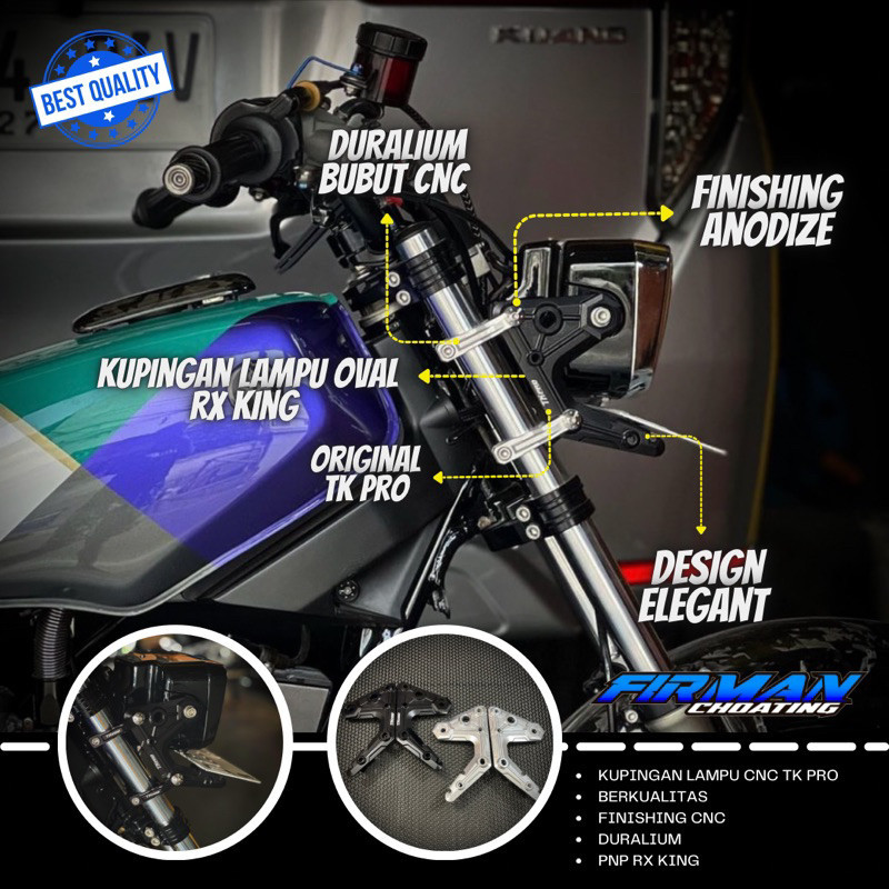 Jual KUPINGAN LAMPU CNC RX KING ORIGINAL TK PRO NEW MODEL | Shopee ...