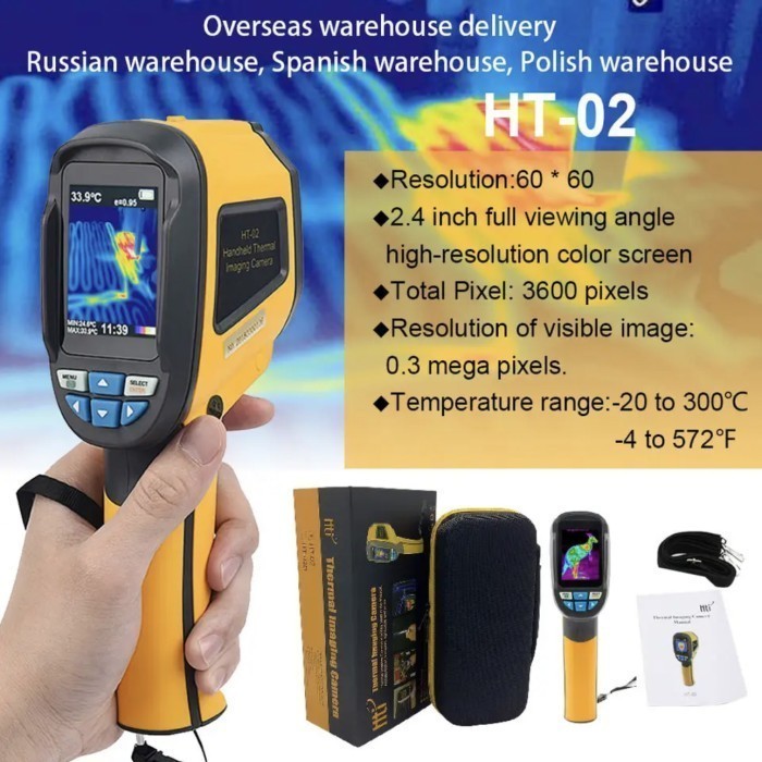 Jual HT02D Thermal Camera Original Imager Infrared Thermometer Gun HT ...