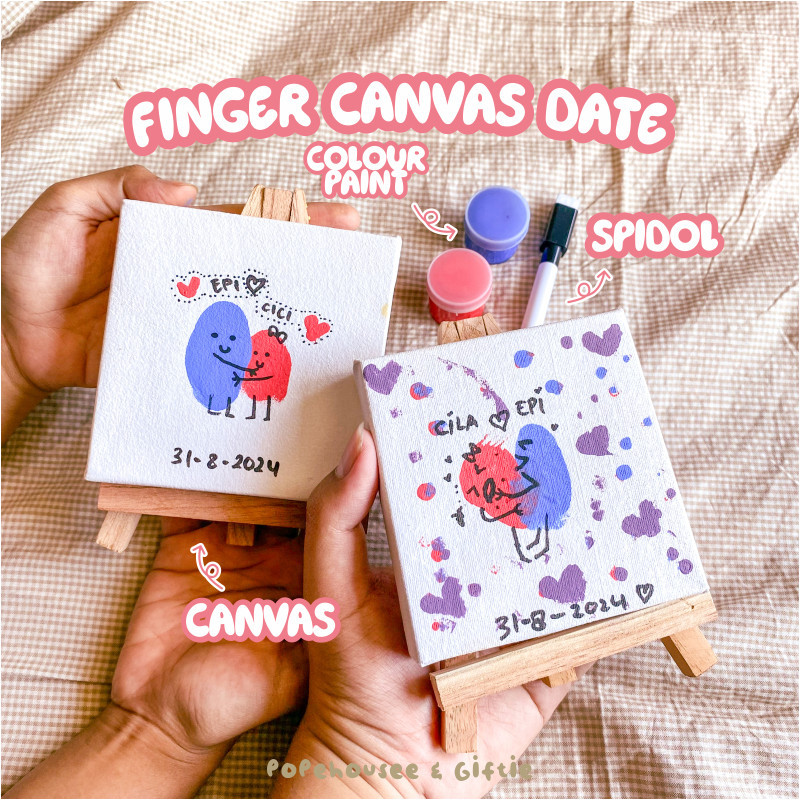 Jual Finger Canvas Date Set Pacar Teman Anak Hampers Hadiah Couple ...