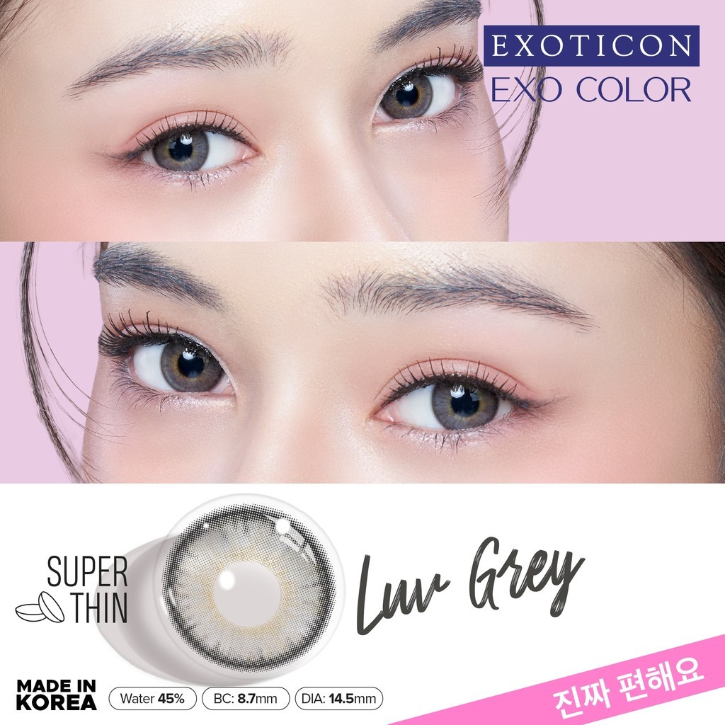 Jual Exoticon Softlens - Exoticon Color - Exo Color Luv Grey | Shopee ...