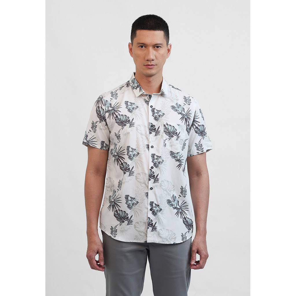 Kemeja Lengan Pendek Carola Offwhite