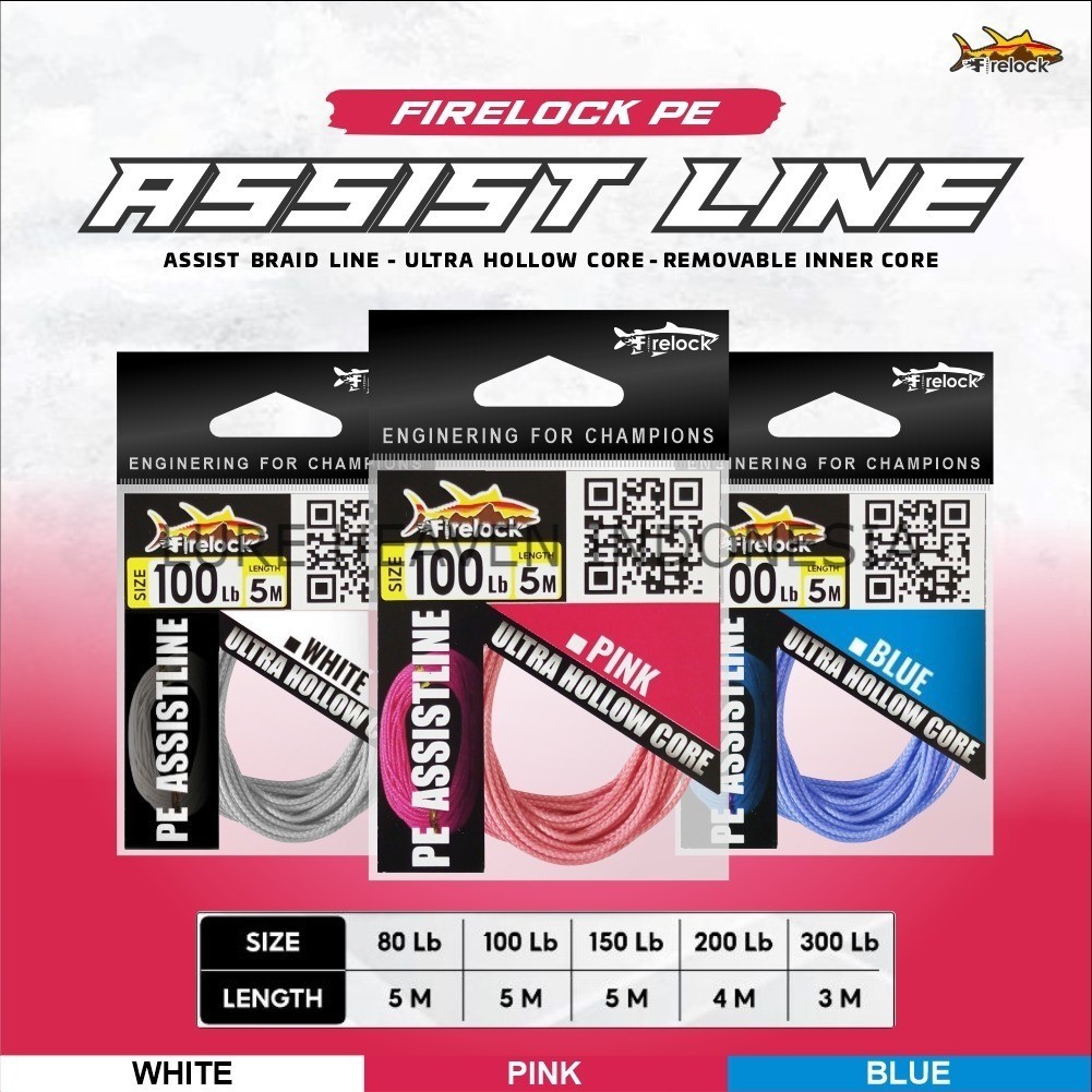 Jual Kevlar Assist Line FIRELOCK Ultra Hollow Benang Kevlar Pengikat ...