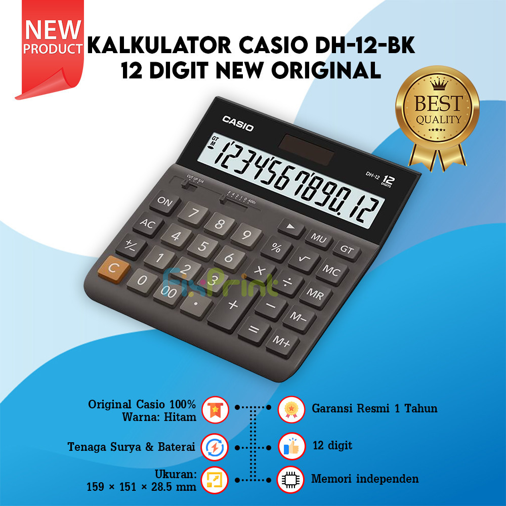Casio MH-12-WE Digit Large Semi Desk Calculator
