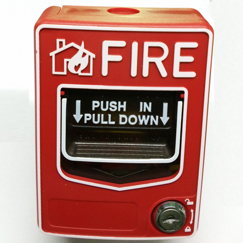 Jual 2 wires Conventional Fire Alarm Manual Call Point Push in Pull ...