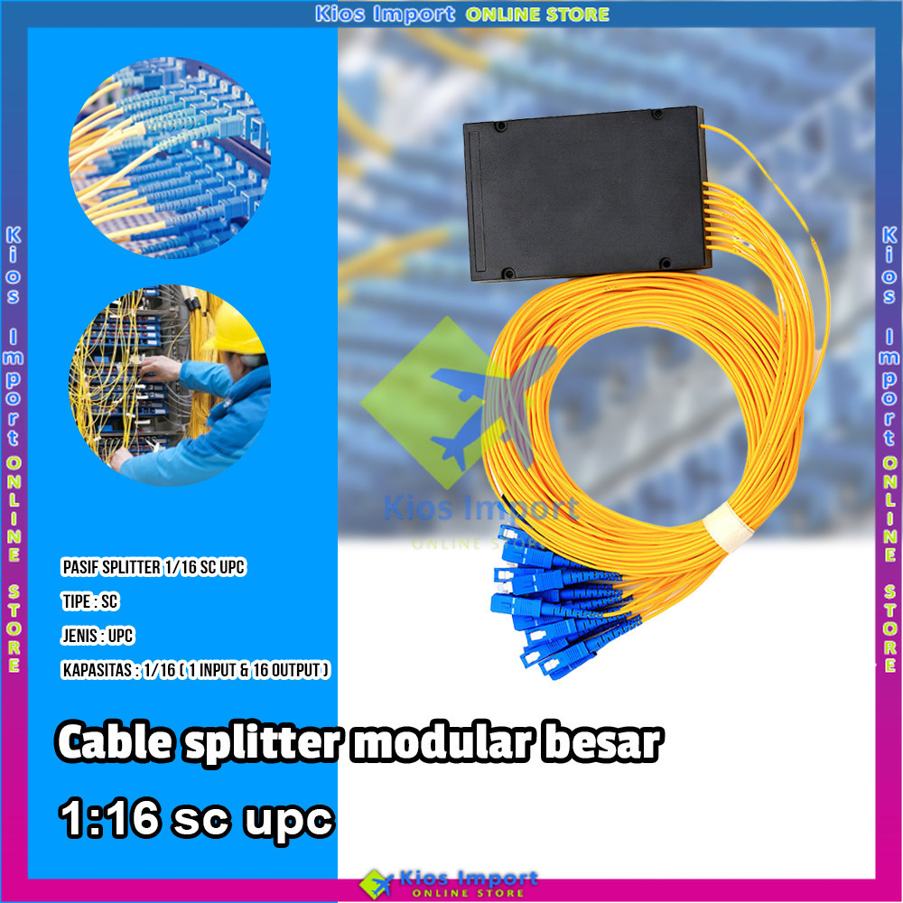 Jual Kabel fiber optic Passive Splitter Pasif Spliter Sc Upc 1 16 ...