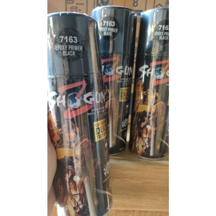 Jual cat spray pilok pilox shogunz epoxy primer black 7163 epoxy hitam ...