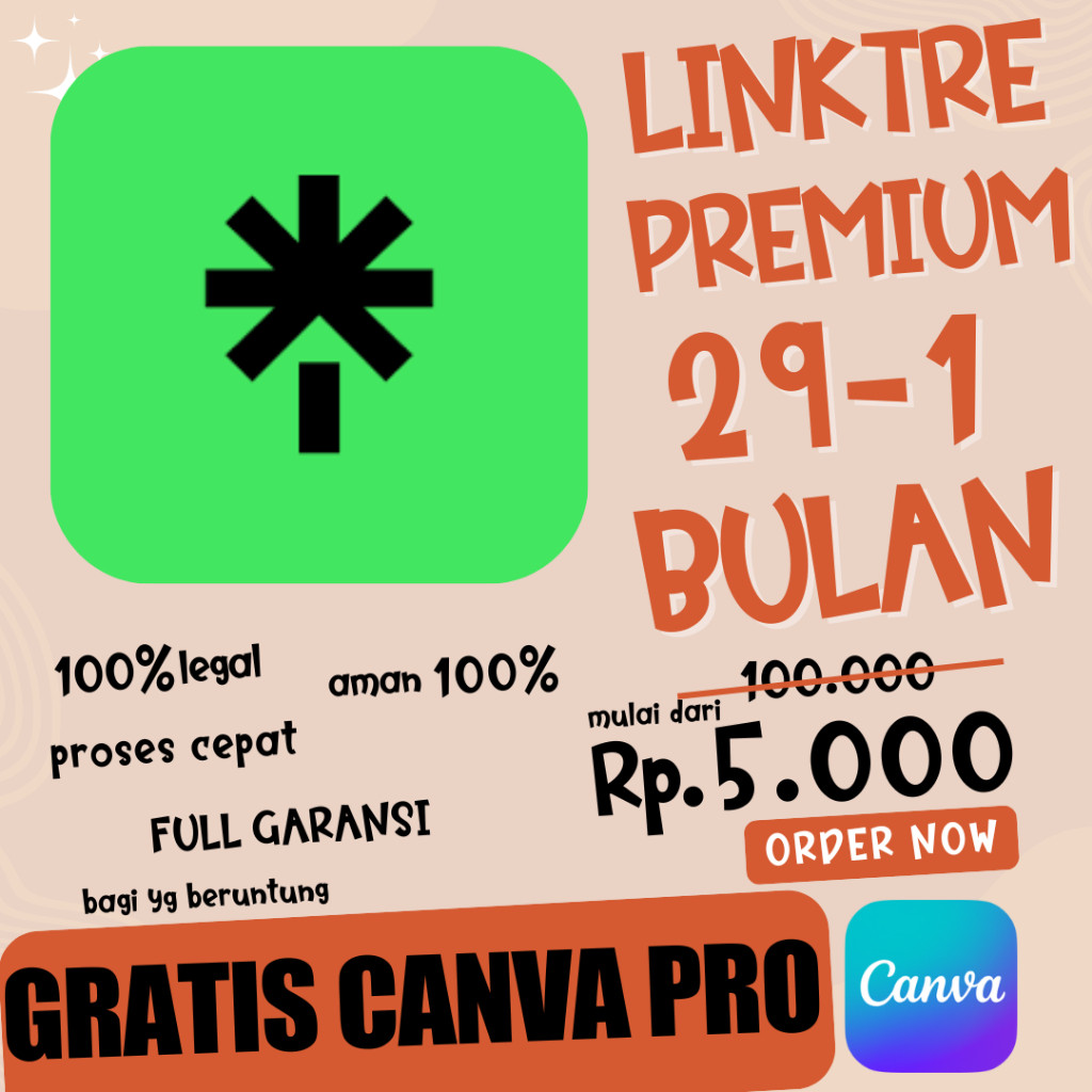 Jual Akun Link tree Pro and Premium 30 Days (Pivate & Bergaransi) (Moon ...