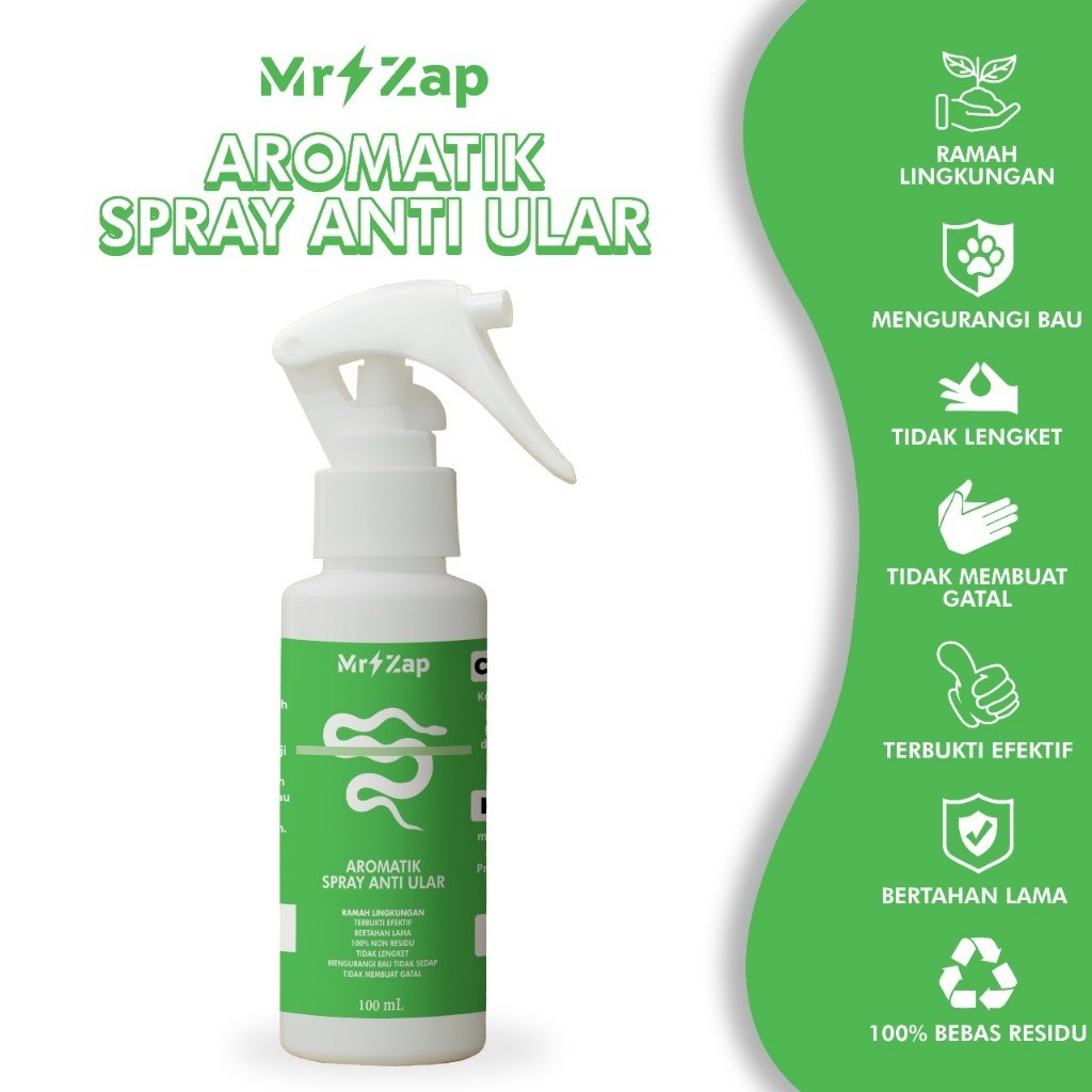 Jual Mr.Zap Spray Anti Ular, Efektif Mengusir Ular - Netto 100mL ...