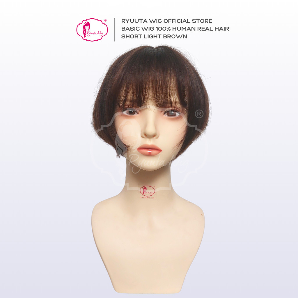 Jual Ryuuta Wig Basic Pendek Real Human Hair Rambut Asli Kemoterapi ...