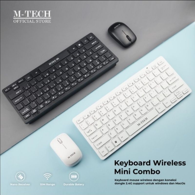 Jual M-Tech Keyboard + Mouse Wireless STK-03 | Shopee Indonesia