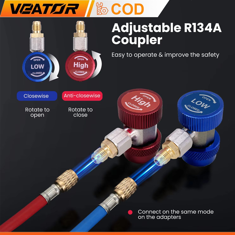 Jual Fitting Adaptor R134A yang Dapat Disesuaikan Fitting Adaptor H / L ...