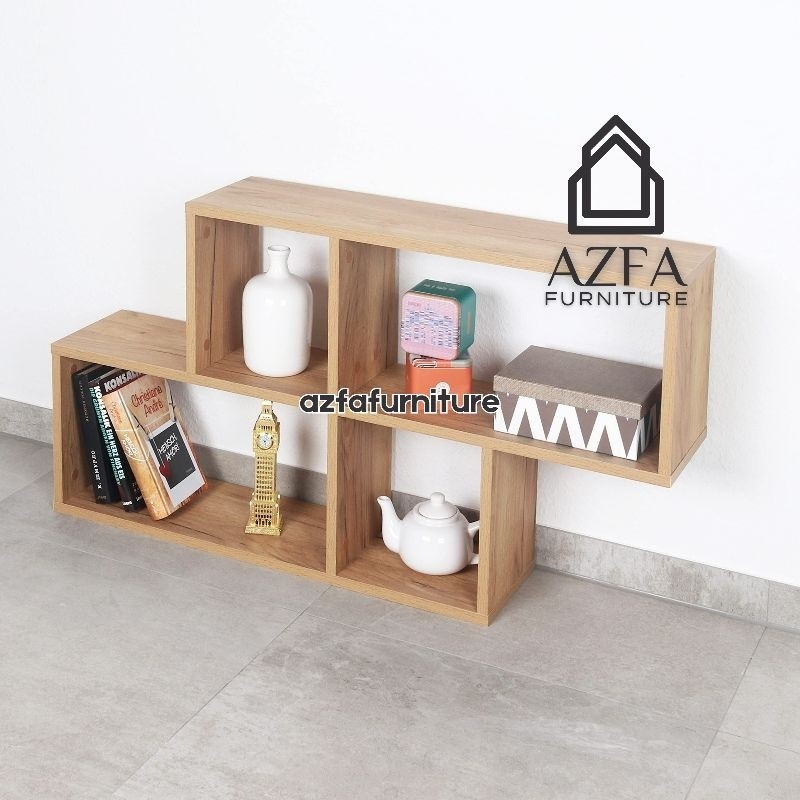 Jual Rak Dinding Ruang Tamu Kayu Solid Minimalis | Shopee Indonesia