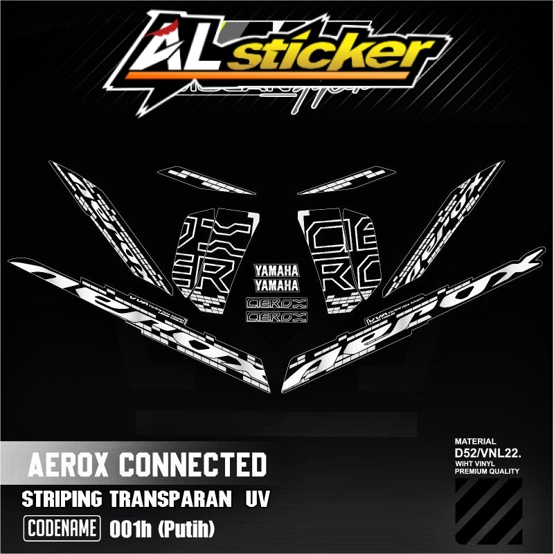 Jual Decal Sticker Striping Variasi Transparan Uv Aerox 155 Connected ...