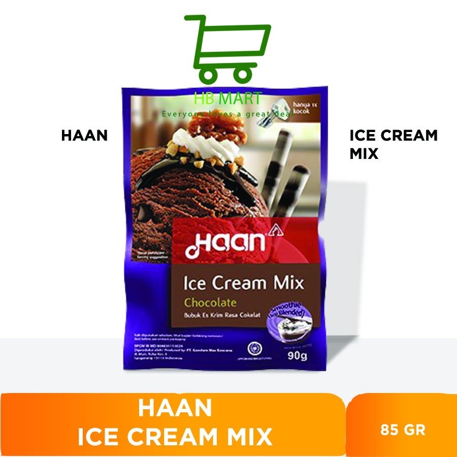 Jual HAAN ICE CREAM MIX 90 GRAM TEPUNG INSTAN ES KRIM ALL VARIAN