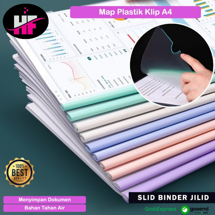 Jual Map Plastik Dokumen A4 Waterproof Folder File Sliding Folio ...