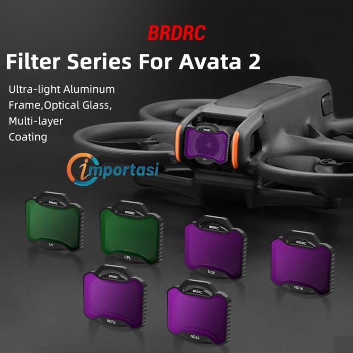 Jual BRDRC Lens Filter for DJI AVATA 2 ND 8 16 32 CPL UV Optical Glass ...