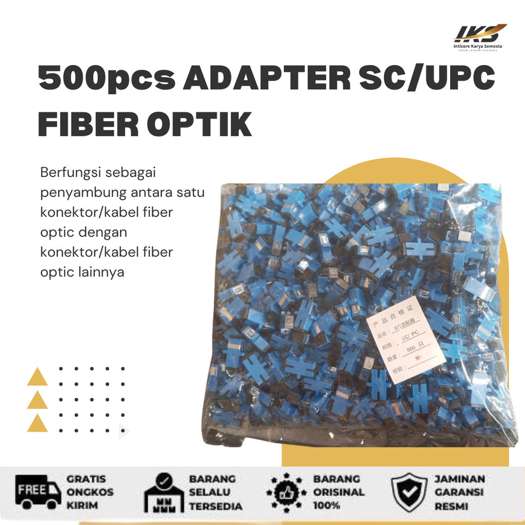 Jual Satu Pack Barrel Connector SC UPC Adapter Biru isi 500 pcs ...