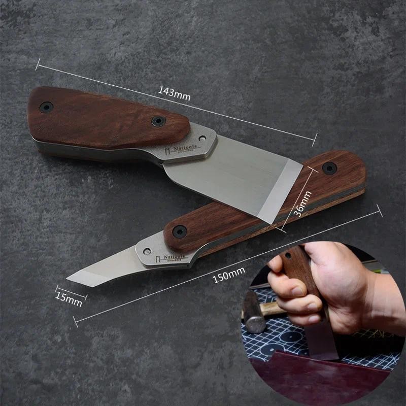 Jual Black Walnut Wood Handle Stainless Steel Movable Knife Head ...