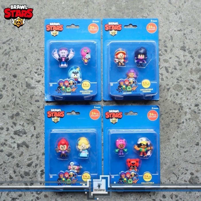 Jual Brawl Stars Mini Action Figure 3 Pack Line Friends Collectibles