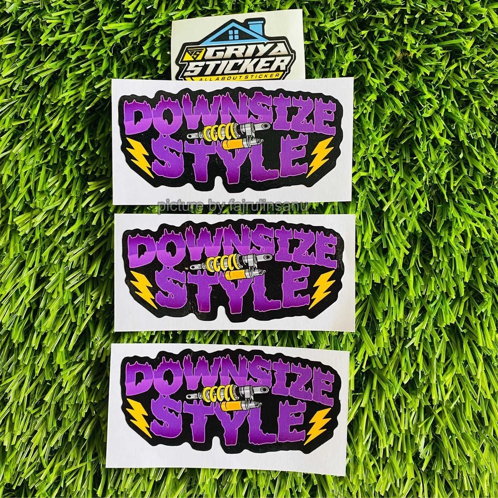 Jual stiker DOWNSIZE STYLE print cut sticker cutting downsize ogah ...