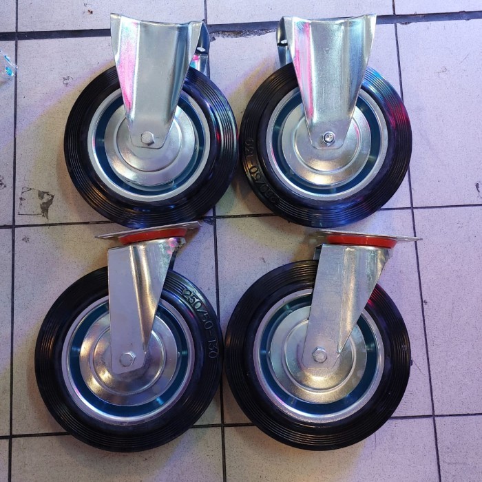 Jual Roda Troli Karet 10 inch ( 2Hidup 2Mati ) | Shopee Indonesia