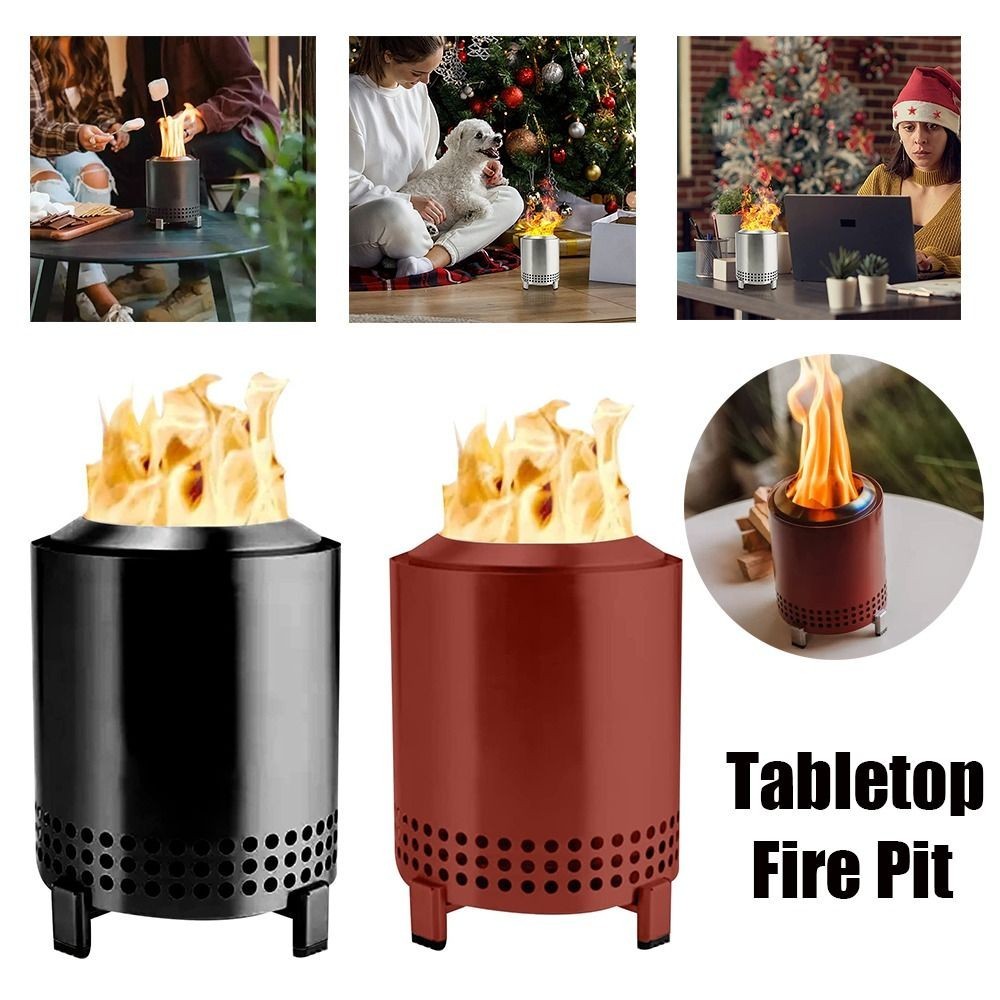 Jual Portable Tabletop Fire Pit with Stand 304 Stainless Steel Low ...