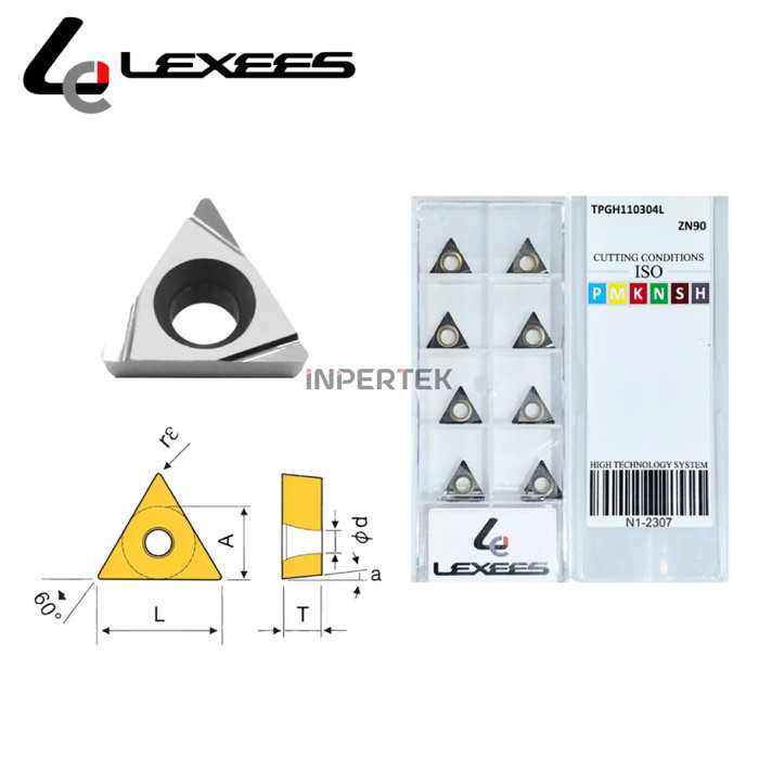 Jual YM27 Insert TPGH 110304L LEXEES Pahat Bubut TPGH 11 03 04 Mata ...