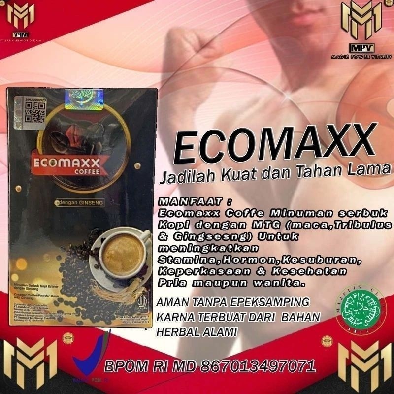 Jual Ecomaxx coffee original 1 box isi 10 sachet/ bpom. | Shopee Indonesia