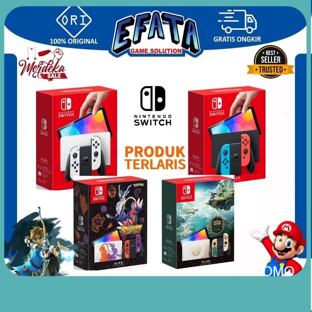 Jual PROMO Nintendo Switch OLED MODEL CFW CONSOLE MESIN | Shopee Indonesia