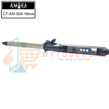 AMARA CT AM 508 Klintong Rambut Gold Tourmaline Barrel Plat Dapat Di Kunci Catokan Pengeriting
