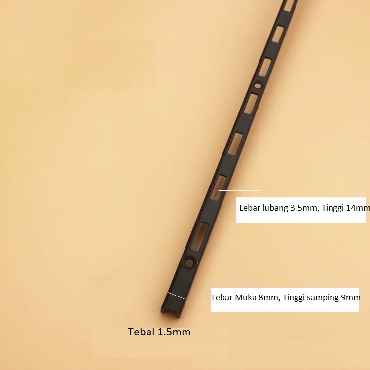 Jual Tiang Bracket Penyangga Rak Display/Rel Braket Ukuran 100-200CM ...