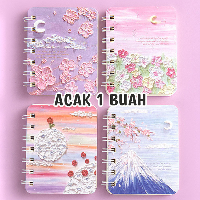 Jual Buku Mini / Notebook Ring Bermacam-macam Motif / Buku Catatan Ring ...