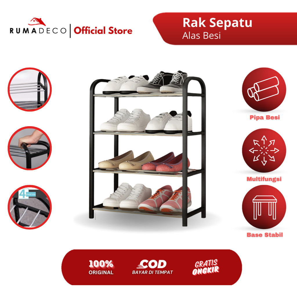 Jual Rumadeco Rak Sepatu 4 Susun Dan 5 Susun Alas Besi Berkualitas ...